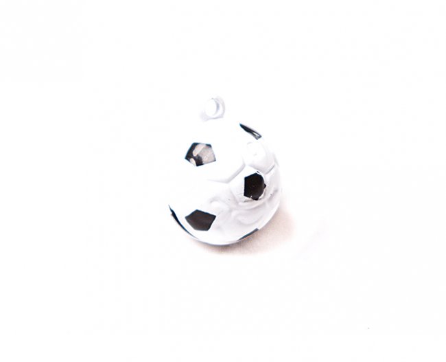 Бубенчик декоративный металл FS 001-B "Футбольный мячик" d 18мм (5шт) цвет:цветной