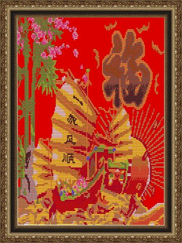 «Светлица» набор для вышивания бисером №059 «Китайский мотив» бисер Китай 35*30,9см (1шт) цвет:059
