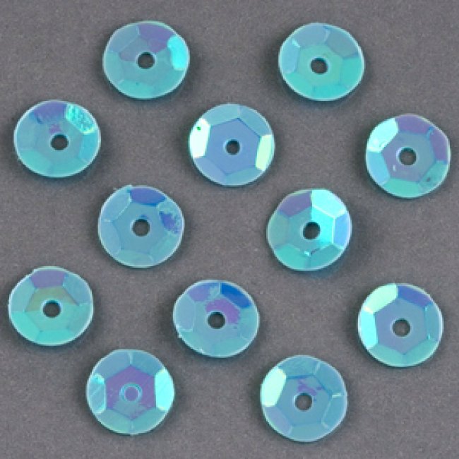 Пайетки перламутр "круг" d 6,5мм (50гр) цвет:C297-т.голубой
