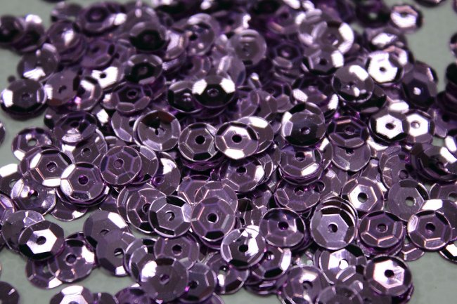 Пайетки металлик "круг" d 6,5мм (50гр) цвет:C218-фиолетовый