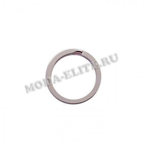 Кольцо металл двойное для ключей и брелоков d 33мм (10шт) цвет:никель