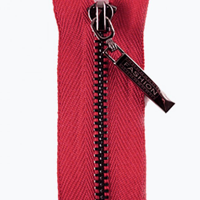 Молния Fashion-S "металл" т.никель тип 3-1 разъемная 65см (1шт) цвет:171-т.красный