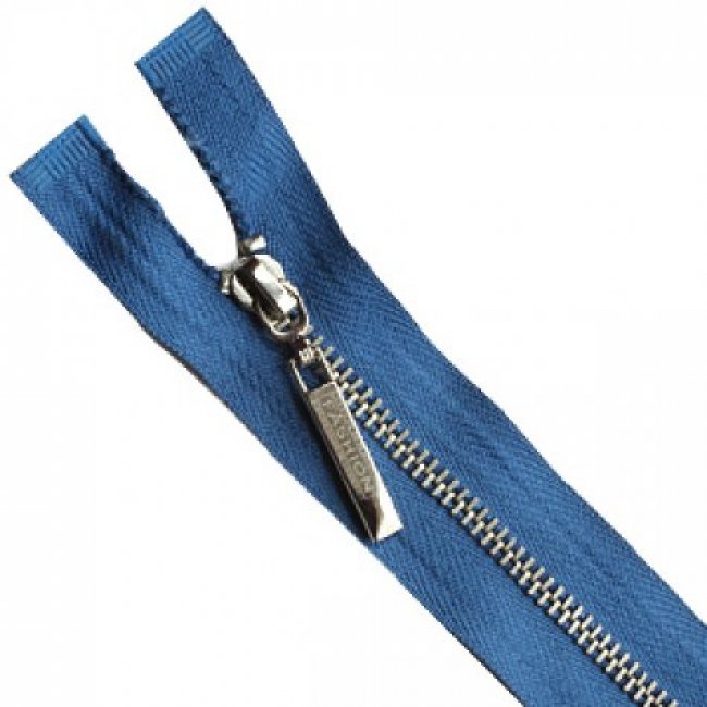 Молния Fashion-S "металл" никель тип 3-1 разъемная 65см (1шт) цвет:557-яр.голубой