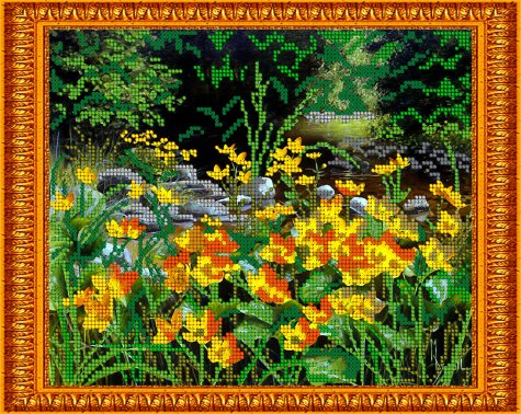 «Светлица» рисунок на ткани для вышивания бисером К-187 «Весенний лес» 24*19см (1шт) цвет:К-187