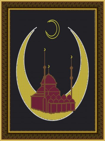 «Светлица» рисунок на ткани для вышивания бисером К-074 «Мечеть» 40*41,5см (1шт) цвет:К-074
