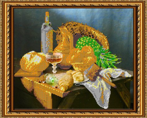 «Светлица» рисунок на ткани для вышивания бисером К-258 «Свежий хлеб» 30*24см (1шт) цвет:К-258