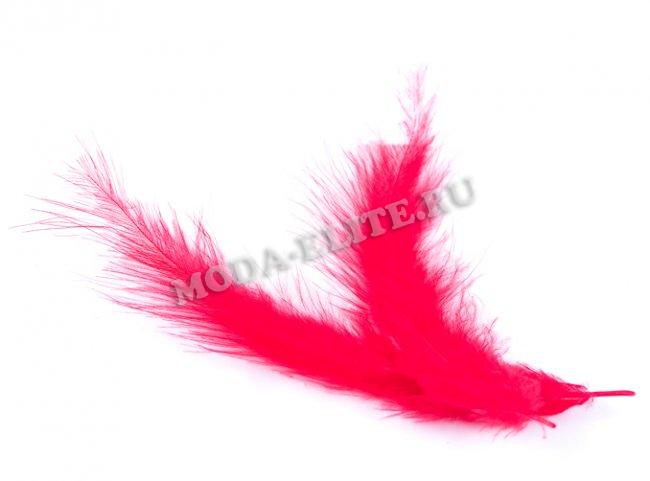 Перо страуса 5-15см (100шт) цвет:171-красный