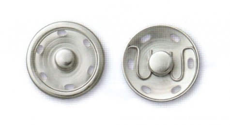 Кнопки металл пришивные  d 25мм (12шт) цвет:никель