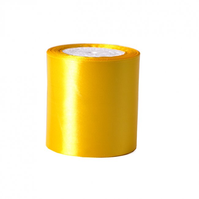 Лента атласная №8238 95-100мм (25ярд) цвет:3016-желтый