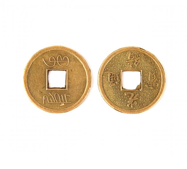 Монета металл FS11696 "Иероглифы" d19мм (20шт) цвет:оксид