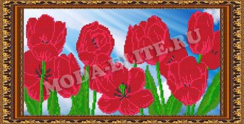 Картина из страз «Тюльпаны»  (1шт) цвет:ДК-018