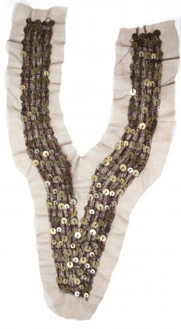 Декоративное украшение LK002 на фатине с манистой - воротник (1шт) цвет:коричневый