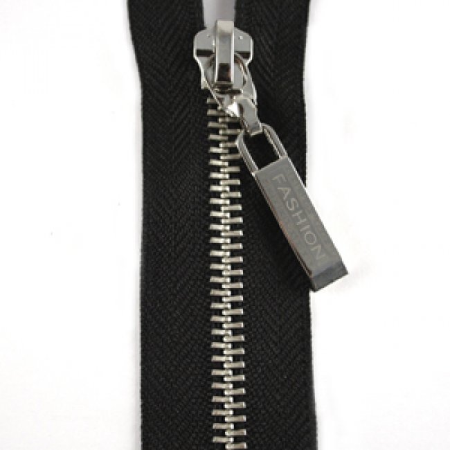 Молния Fashion "металл" никель тип 3-1 разъемная 60см (100шт) цвет:075-черный