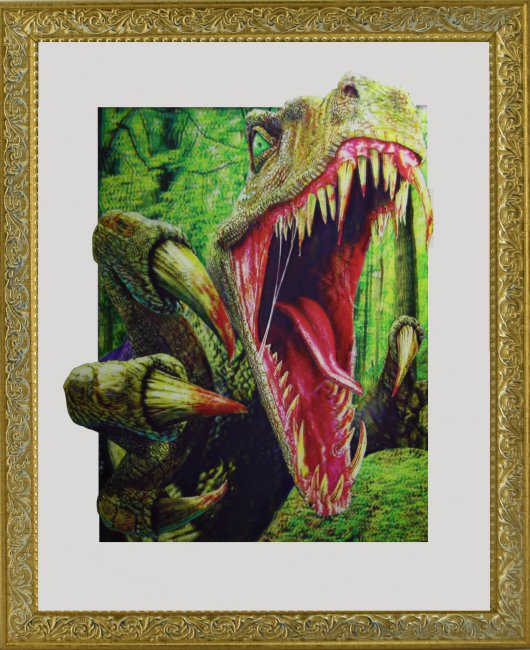 Картина 5D «Мегалозавр» 38*38см (1шт) цвет:12549