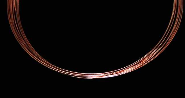 Пружина - основа для колье толщина 0,8мм d 120мм (10витков) цвет:кр.медь