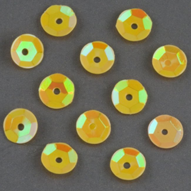 Пайетки перламутр "круг" d 6,5мм (10гр) цвет:90-св.желтый