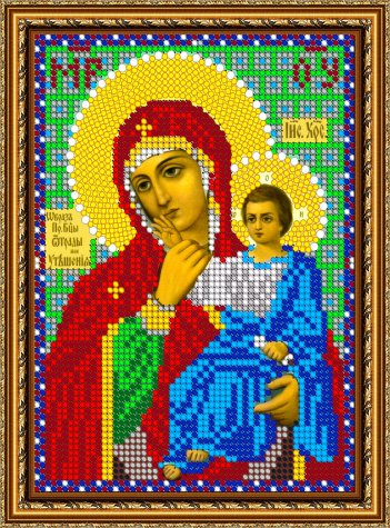 «Светлица» рисунок на ткани для вышивания бисером 359М «Прc.Богородица Отрада или Утешение» 12*16см (1шт) цвет:359М