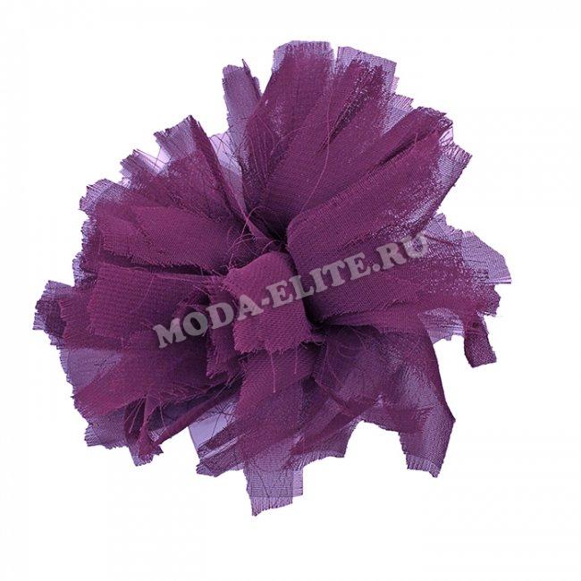 Цветок на булавке d 10см (1шт) цвет:фиолетовый