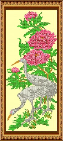 «Светлица» набор для вышивания бисером №047 «Птицы» бисер Чехия 19,1*42,7см (1шт) цвет:047