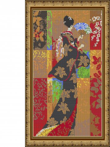 «Светлица» рисунок на ткани для вышивания бисером К-023 «Восток» 19,6*47,9см (1шт) цвет:К-023