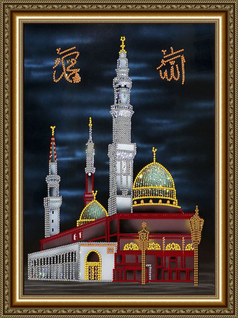 «Светлица» рисунок на ткани для вышивания бисером К-003 «Мечеть» 22,9*28,8см (1шт) цвет:К-003