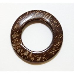 Кольцо из кокоса №45 узкое L48=30мм  (10шт) цвет:коричневый