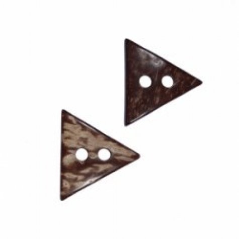 Пуговица из кокоса №14 треугольник 2 мал. прокола острый 15мм  (1000шт) цвет:бежевый