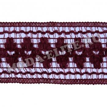 Тесьма плетеная BG - 4802 5,5см (25м) цвет:C048-т.бордовый