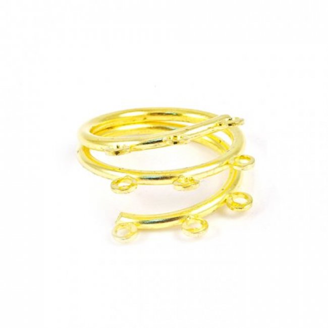 Основа для колец FS4177 ~19мм с 9 петельками (500шт) цвет:золото