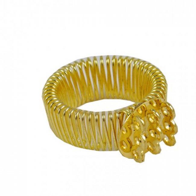 Основа-пружина для колец регулируемая с 9 петельками (500шт) цвет:золото