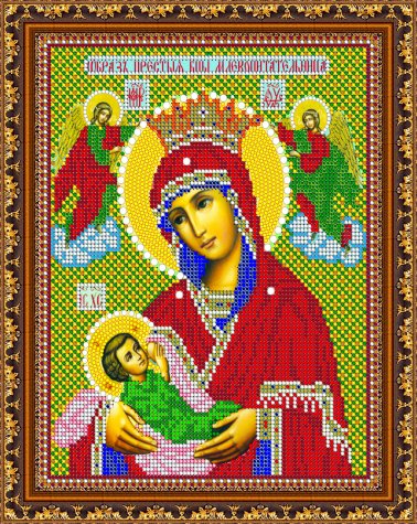 «Светлица» рисунок на ткани для вышивания бисером 394 «Богородица Млекопитательница» 19*24см (1шт) цвет:394