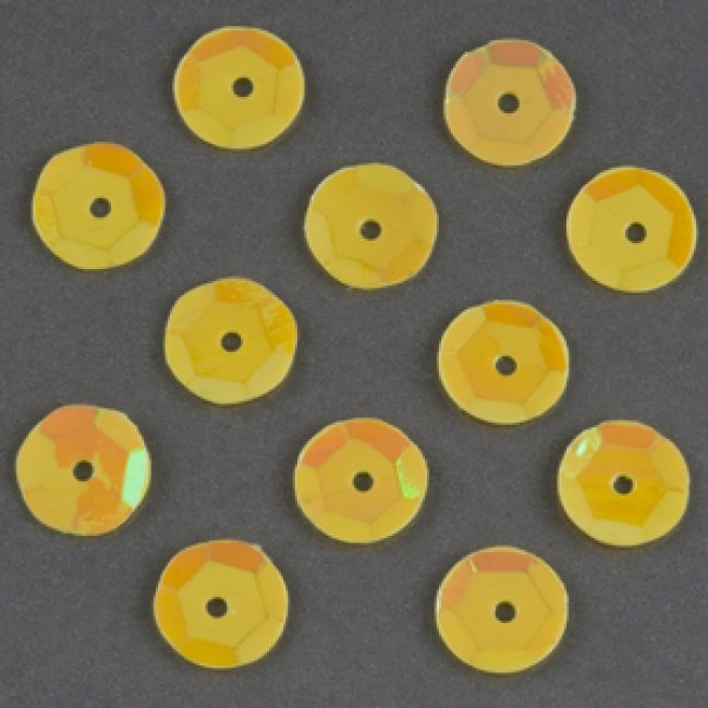 Пайетки перламутр "круг" d 6,5мм (50гр) цвет:87-т.желтый