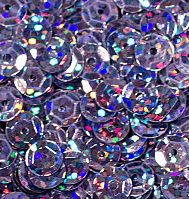 Пайетки лазерные "круг" d 6,5мм (10гр) цвет:104-св.фиолетовый