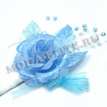 Бутоньерка № HF 9019 12*8см (1шт) цвет:546-голубой