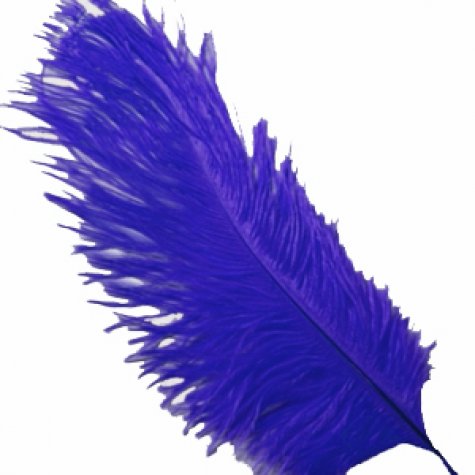 Перо страуса 20-25см (1шт) цвет:238-синий