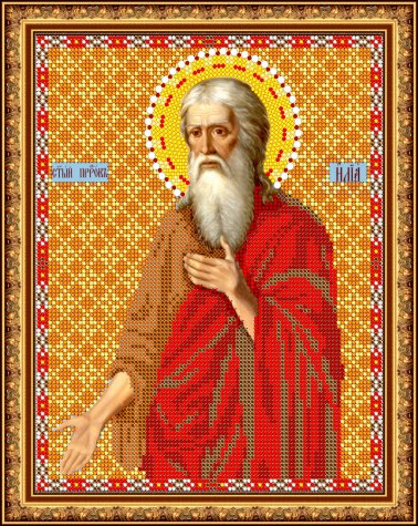 «Светлица» рисунок на ткани для вышивания бисером 831 «Св. Пророк Илья» 19*24см (1шт) цвет:831