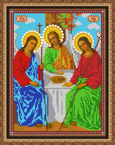 «Светлица» рисунок на ткани для вышивания бисером 331 «Св. Троица» 19*24см (1шт) цвет:331