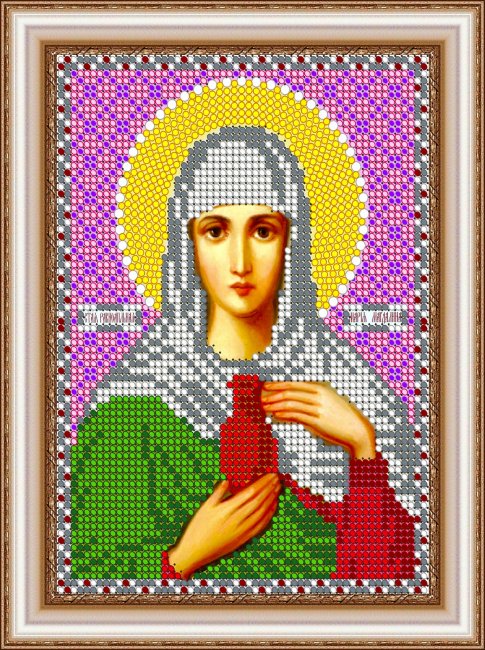 «Светлица» набор для вышивания бисером 7738М «Св.Мученица Мария Магдалина» бисер Китай 12*16см (1шт) цвет:7738М