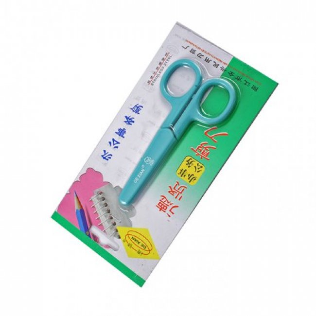Ножницы детские в футляре "DE XIAN" 100мм (1шт) цвет:цветной