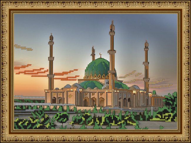 «Светлица» рисунок на ткани для вышивания бисером К-170 «Мечеть» 24*19см (1шт) цвет:К-170