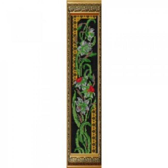 «Светлица» рисунок на канве для вышивания крестом МК-013 «Лилии» 7,7*44,4см (1шт) цвет:МК-013