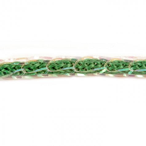 Шнур декоративный 7896 с люрексом 1мм (20м) цвет:150-зеленый/люрекс