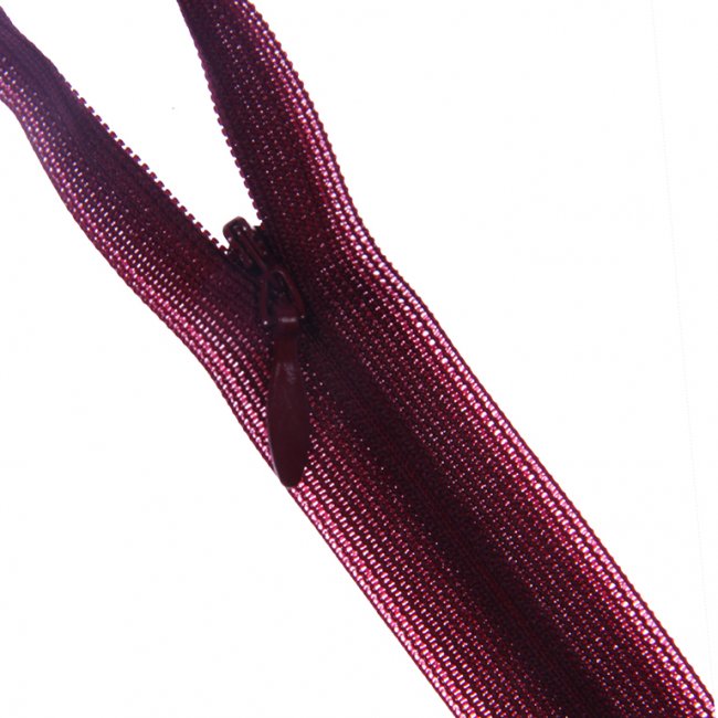 Молния потайная тип 3 неразъемная 30см (100шт) цвет:527/1-бордовый