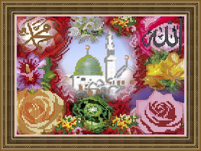 «Светлица» набор для вышивания бисером №208 «Мечеть в цветах» бисер Чехия 24*19см (1шт) цвет:208