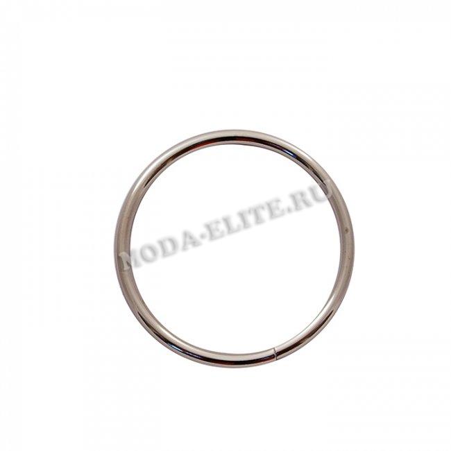 Кольцо металл №8072 разьемное 35/41мм (10шт) цвет:никель