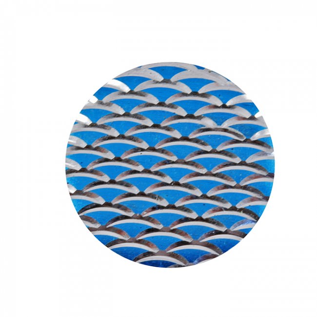 Термо - металл "Круг" с лазерной насечкой 8мм (50шт) цвет:038-синий