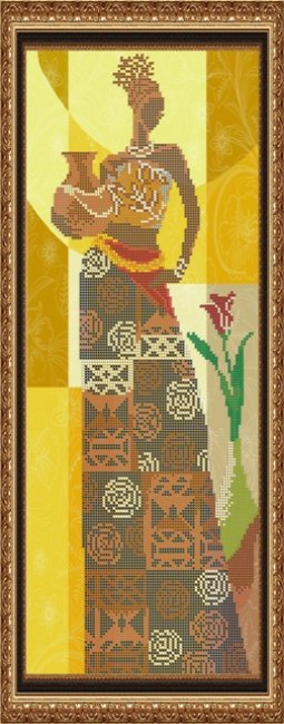 «Светлица» рисунок на ткани для вышивания бисером К-083 «Девушка» 18,8*47,7см (1шт) цвет:К-083