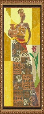 «Светлица» рисунок на ткани для вышивания бисером К-083 «Девушка» 18,8*47,7см (1шт) цвет:К-083