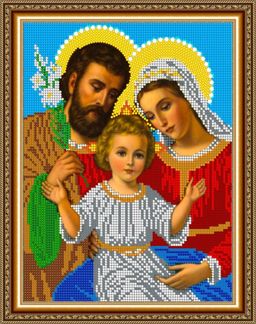 «Светлица» набор для вышивания бисером 8352 «Святое Семейство» бисер Чехия 19*24см (1шт) цвет:8352