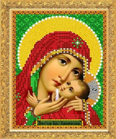 «Светлица» рисунок на ткани для вышивания бисером 318М «Прсв. Богородица Касперовская» 12*16см (1шт) цвет:318М